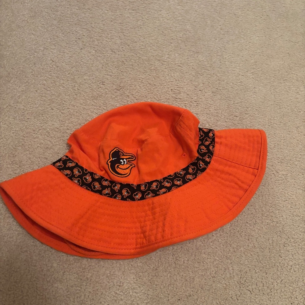 Baltimore Orioles & Miller Lite Promo Bucket Hat Orange OSM